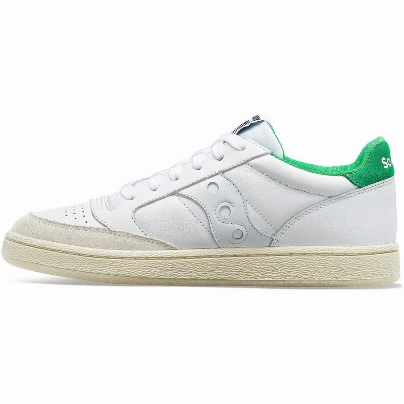 White / Green Saucony Jazz Court Athletic Men's Sneakers | Malaysia S79850-M46