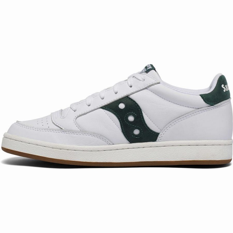 White / Green Saucony Jazz Court Men's Sneakers | Malaysia S35904-P40