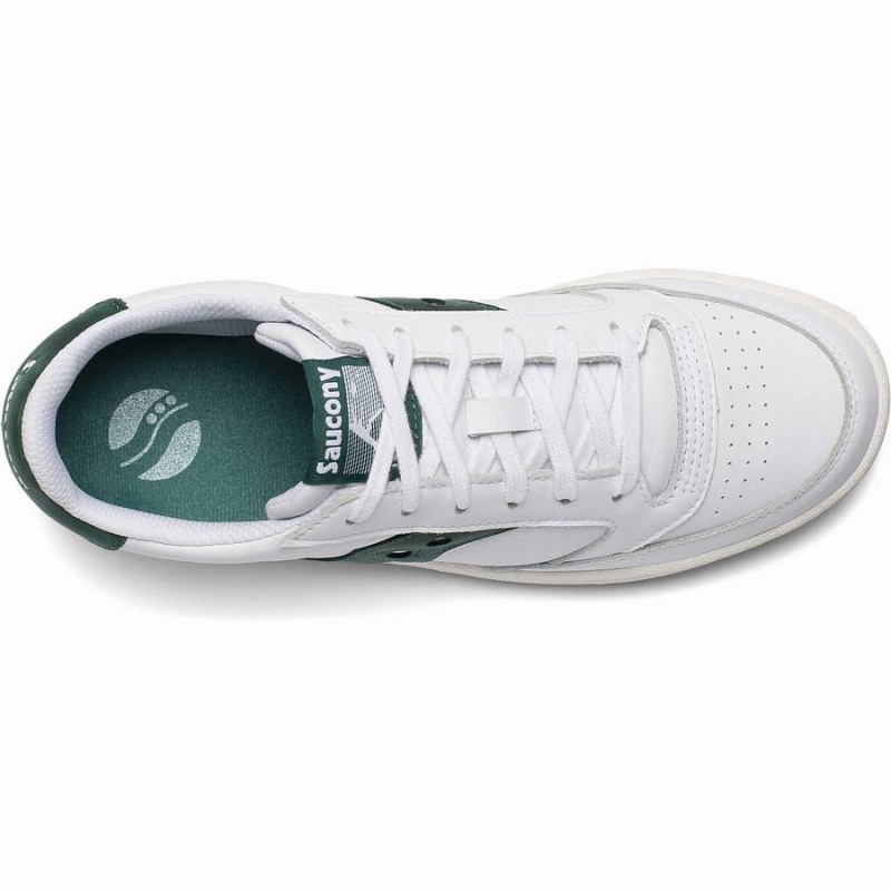 White / Green Saucony Jazz Court Men's Sneakers | Malaysia S35904-P40