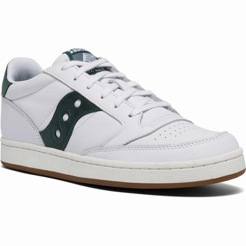 White / Green Saucony Jazz Court Women's Sneakers | Malaysia S20641-W98