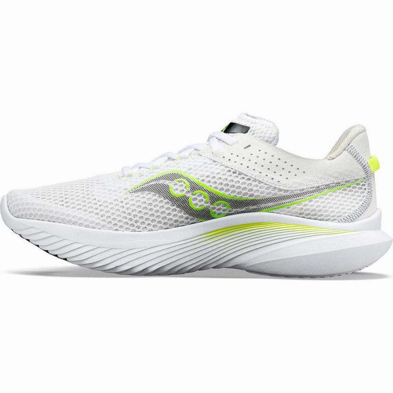 White / Green Saucony Kinvara 14 Men's Running Shoes | Malaysia S81320-W01