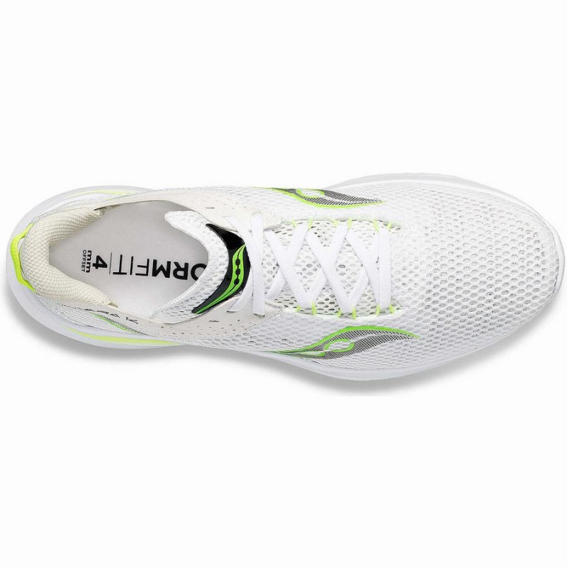 White / Green Saucony Kinvara 14 Men's Running Shoes | Malaysia S81320-W01