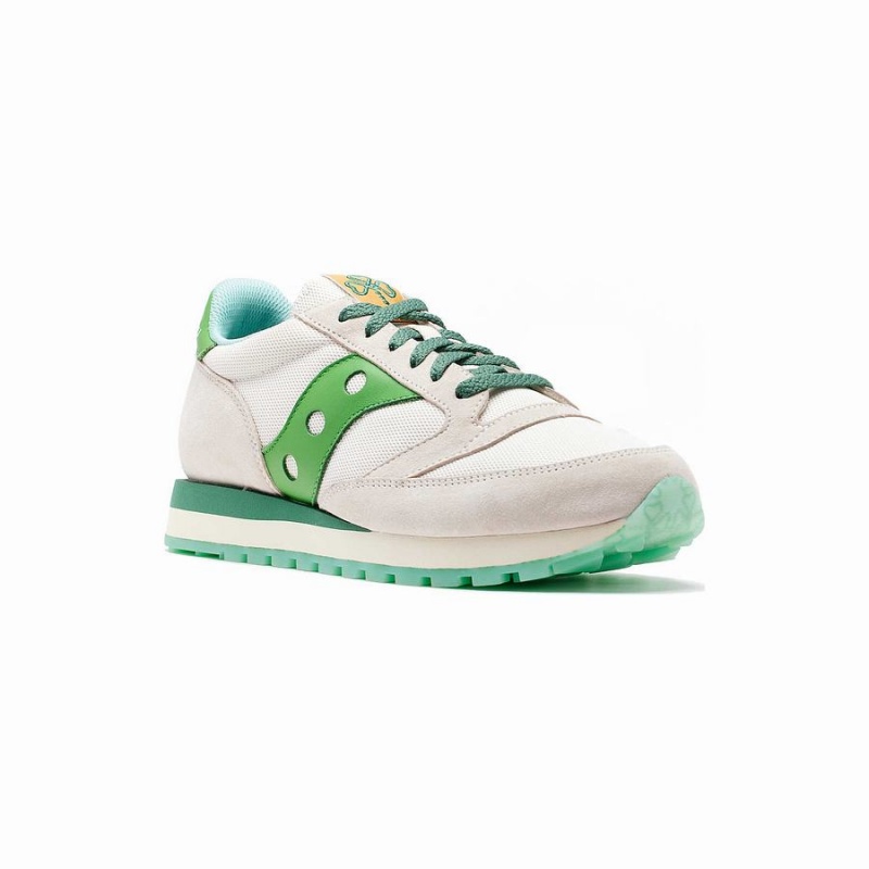 White / Green Saucony Shamrock Jazz 81 Men's Sneakers | Malaysia S91054-H12