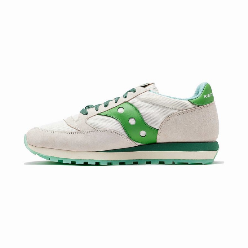 White / Green Saucony Shamrock Jazz 81 Women's Sneakers | Malaysia S57098-S35