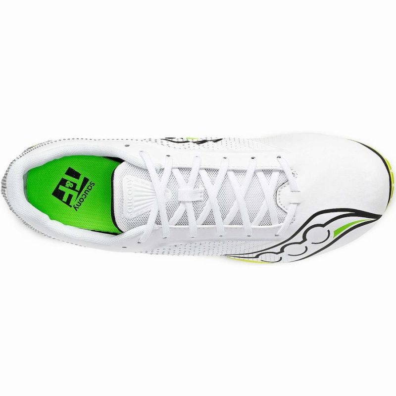 White / Green Saucony Spitfire 5 Men's Track Spikes | Malaysia S98742-P72