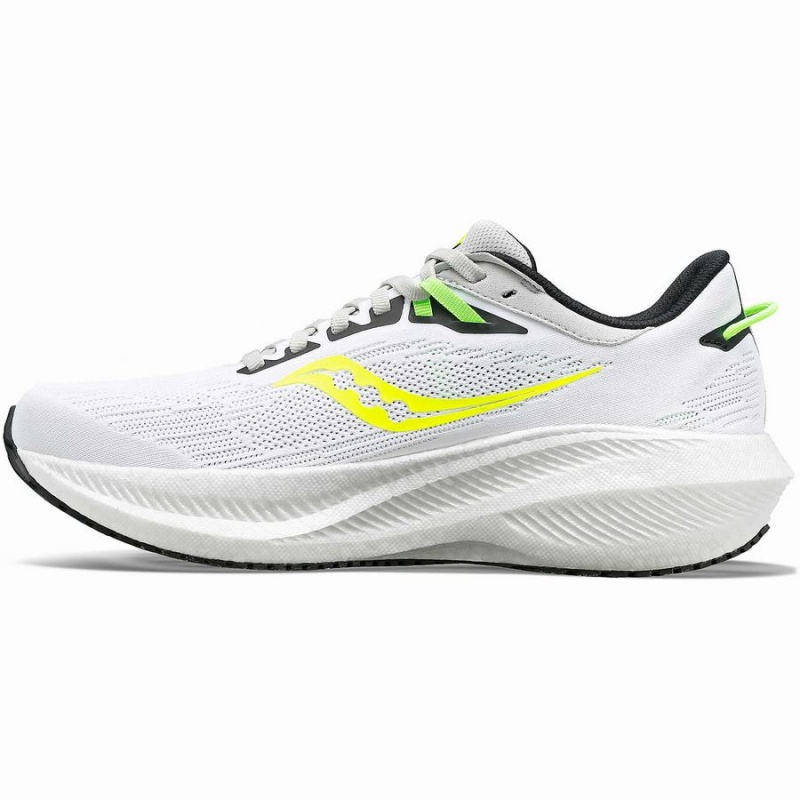 White / Green Saucony Triumph 21 Men's Running Shoes | Malaysia S10946-B69