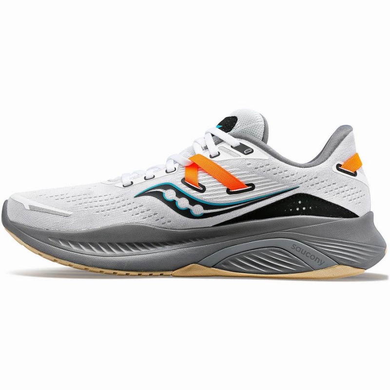 White / Grey Saucony Guide 16 Men's Running Shoes | Malaysia S64215-N92