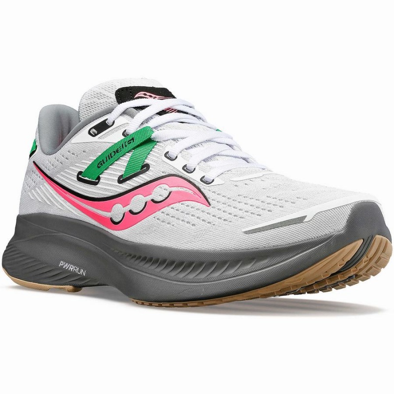 White / Grey Saucony Guide 16 Women's Running Shoes | Malaysia S36145-G25