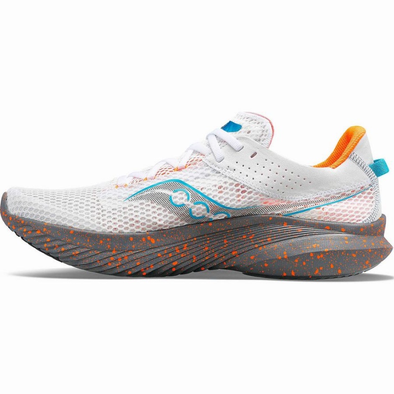 White / Grey Saucony Kinvara 14 Men's Running Shoes | Malaysia S53498-E05