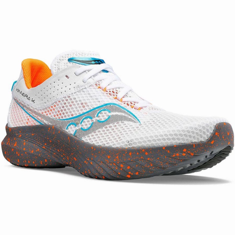 White / Grey Saucony Kinvara 14 Men's Running Shoes | Malaysia S53498-E05