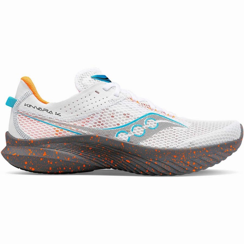 White / Grey Saucony Kinvara 14 Men\'s Running Shoes | Malaysia S53498-E05