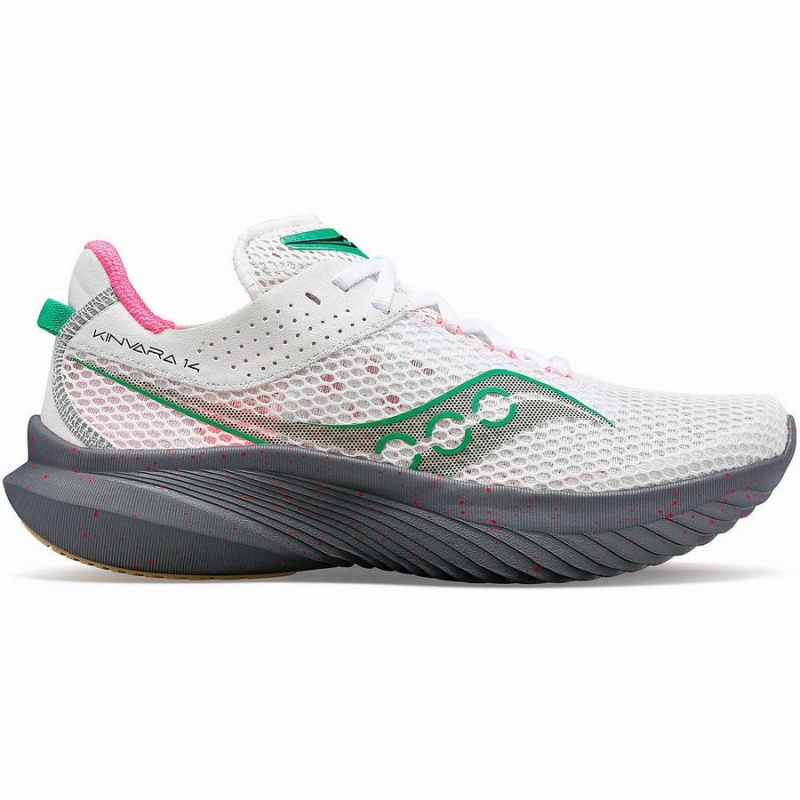 White / Grey Saucony Kinvara 14 Women\'s Running Shoes | Malaysia S30957-C31