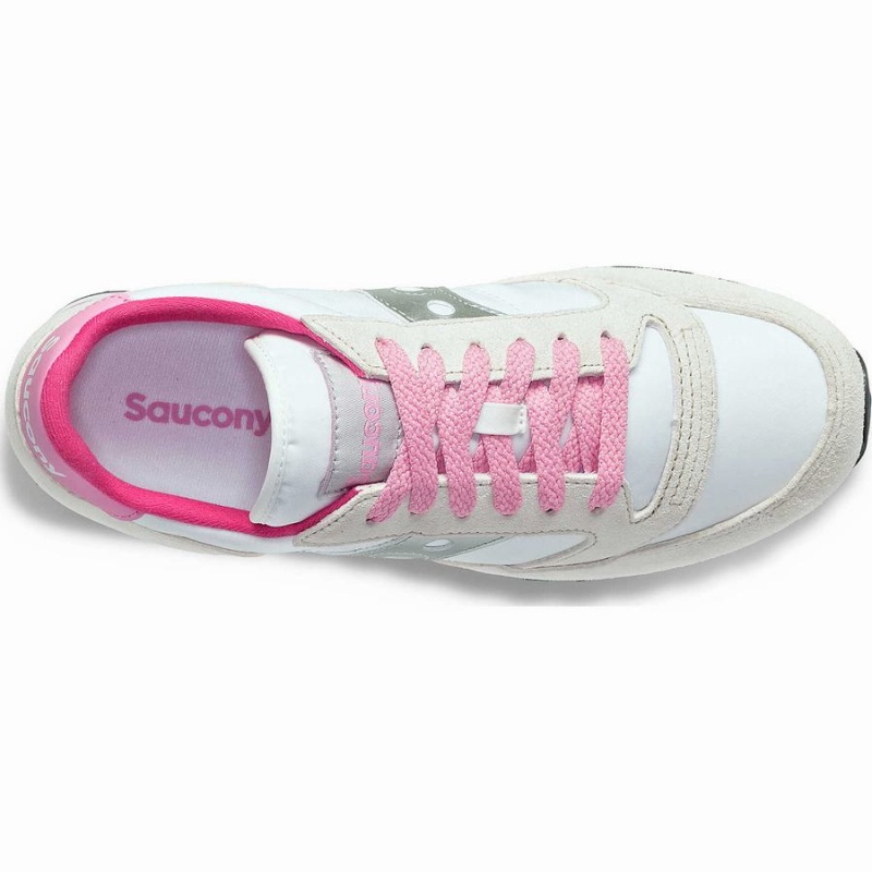 White / Grey / Pink Saucony Jazz Triple Women's Sneakers | Malaysia S87624-B36