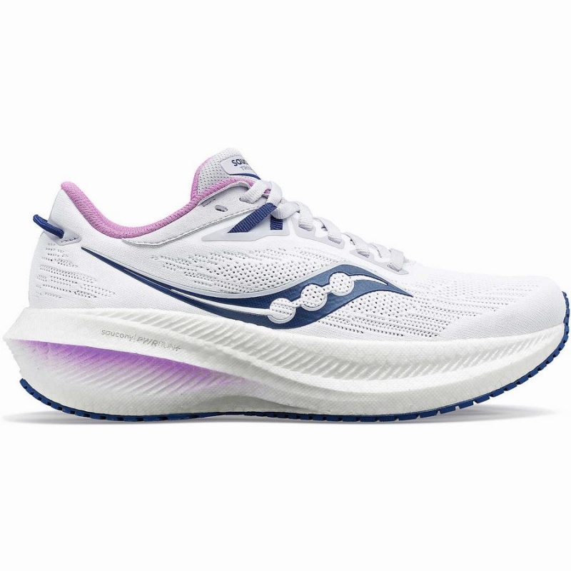 White / Indigo Saucony Triumph 21 Women\'s Running Shoes | Malaysia S96320-U08