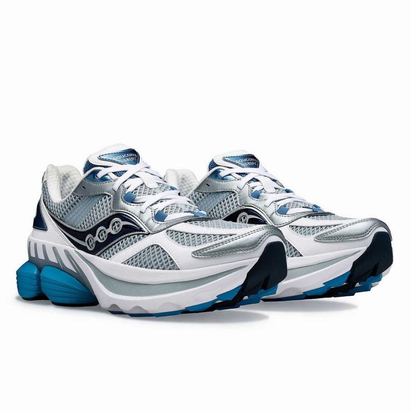 White / Light Blue Saucony Grid NXT Men's Sneakers | Malaysia S39258-K98