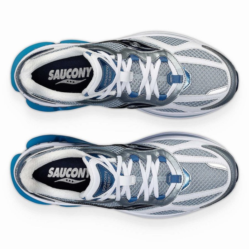 White / Light Blue Saucony Grid NXT Men's Sneakers | Malaysia S39258-K98