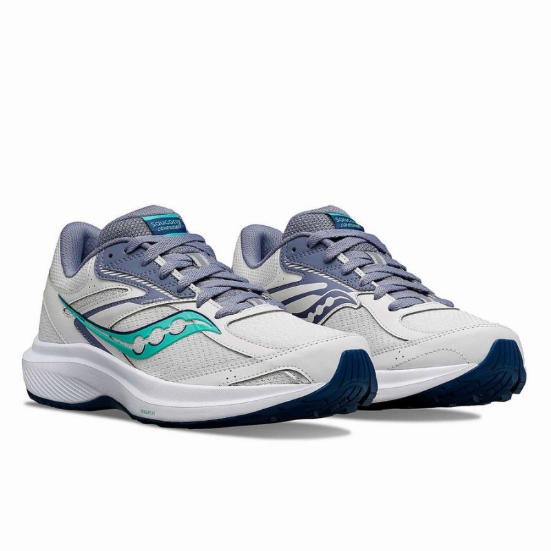 White / Mint Saucony Cohesion 17 Women's Running Shoes | Malaysia S23974-E68