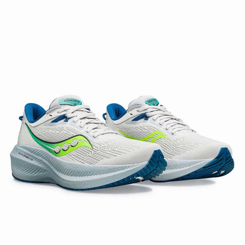 White / Mint Saucony Triumph 21 Women's Running Shoes | Malaysia S31547-M60