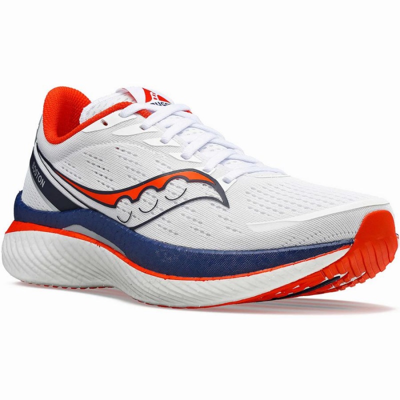 White / Navy Saucony Boston Endorphin Speed 3 Women's Running Shoes | Malaysia S96813-W78