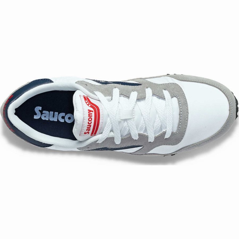 White / Navy Saucony DXN Trainer Men's Sneakers | Malaysia S34768-F69