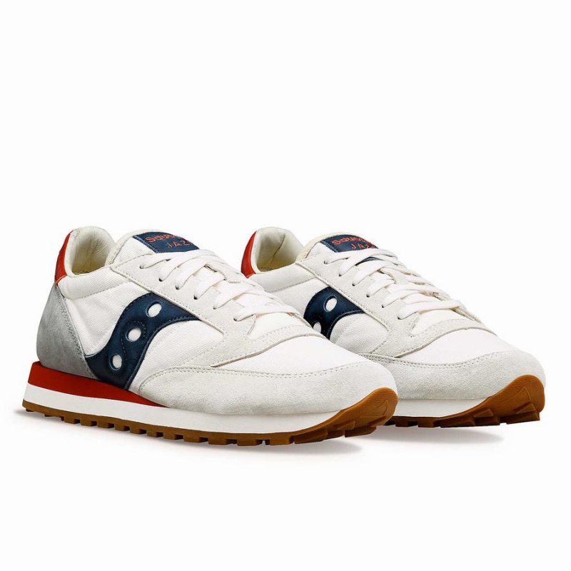 White / Navy Saucony Jazz Original Stonewash Men's Sneakers | Malaysia S19034-E91