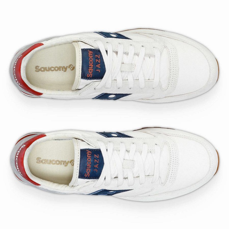 White / Navy Saucony Jazz Original Stonewash Men's Sneakers | Malaysia S19034-E91