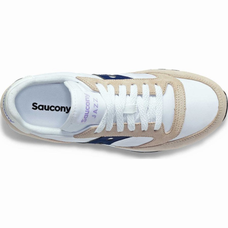 White / Navy Saucony Jazz Original Women's Sneakers | Malaysia S09823-U90