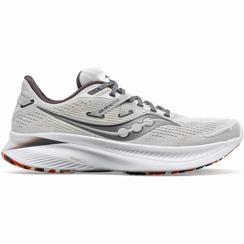 White / Orange Saucony Guide 16 Men\'s Running Shoes | Malaysia S61023-F70