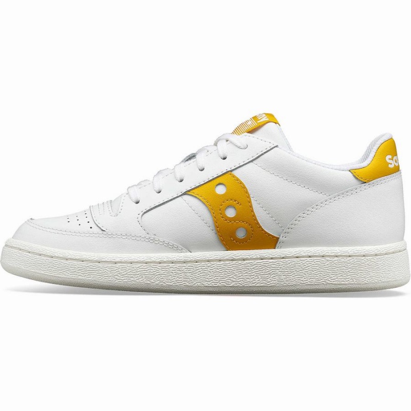 White / Orange Saucony Jazz Court PU Women's Sneakers | Malaysia S15873-Y30