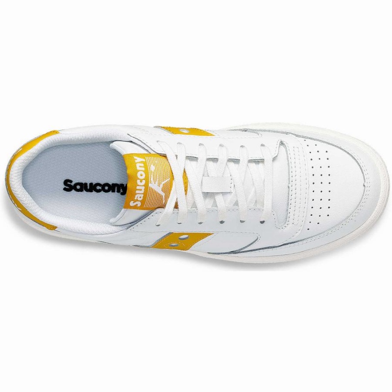 White / Orange Saucony Jazz Court PU Women's Sneakers | Malaysia S15873-Y30