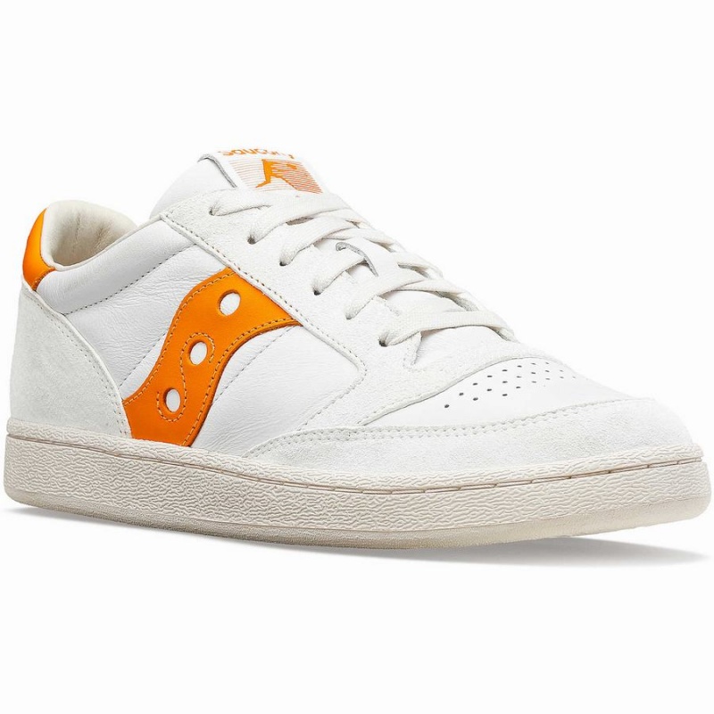 White / Orange Saucony Jazz Court Premium Women's Sneakers | Malaysia S91075-J75