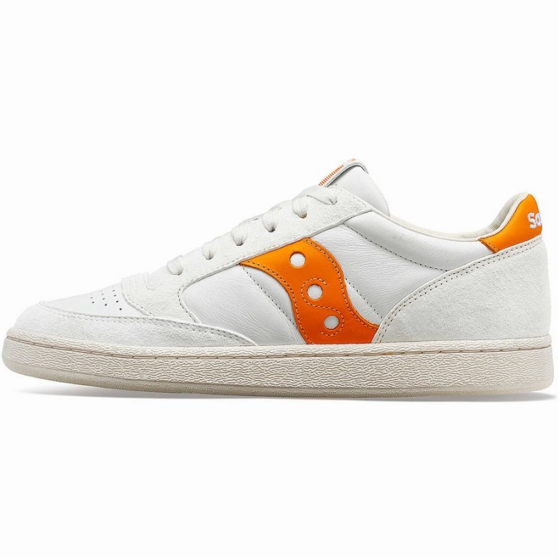 White / Orange Saucony Jazz Court Premium Men's Sneakers | Malaysia S26501-R95