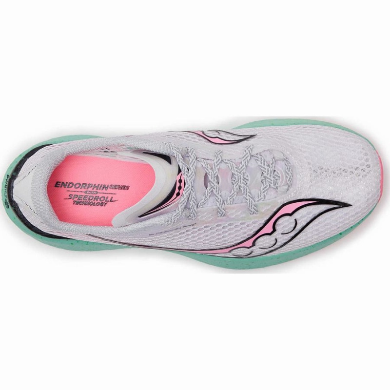 White / Pink Saucony Endorphin Pro 3 Women's Running Shoes | Malaysia S69385-Z90