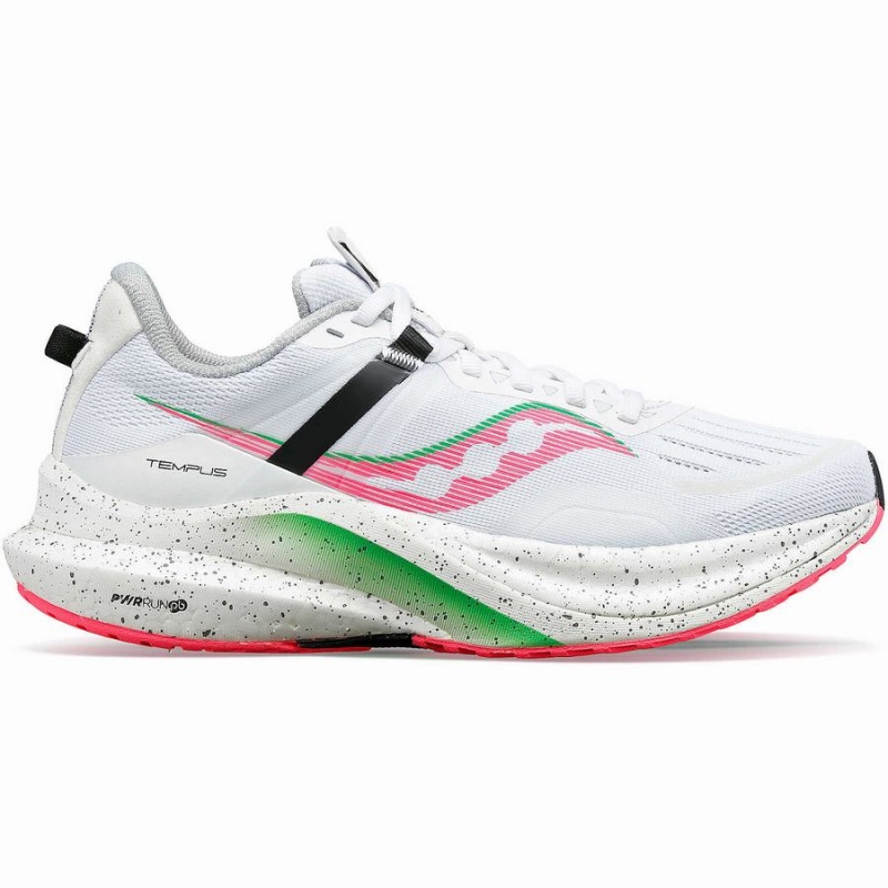 White / Pink Saucony Tempus Women\'s Running Shoes | Malaysia S80693-W74