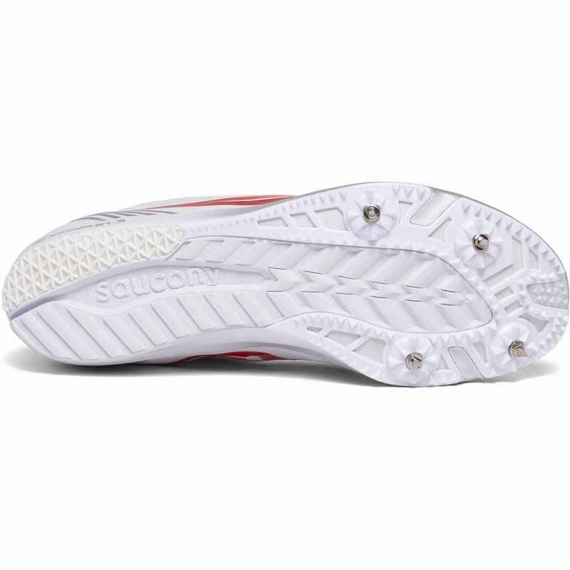 White / Red Saucony Endorphin 3 Spike Women's Track Spikes | Malaysia S21863-L39