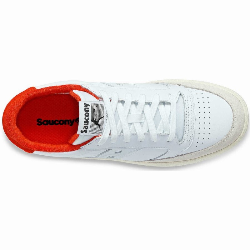 White / Red Saucony Jazz Court Athletic Men's Sneakers | Malaysia S03179-B80