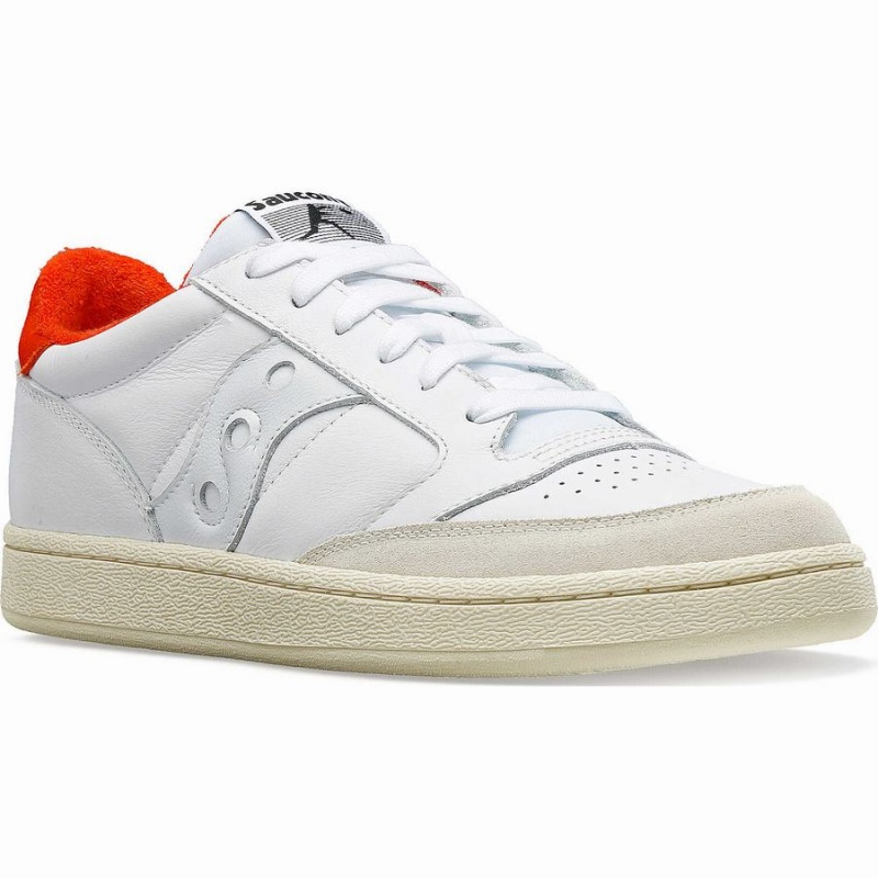 White / Red Saucony Jazz Court Athletic Men's Sneakers | Malaysia S03179-B80