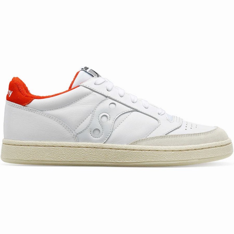 White / Red Saucony Jazz Court Athletic Men\'s Sneakers | Malaysia S03179-B80