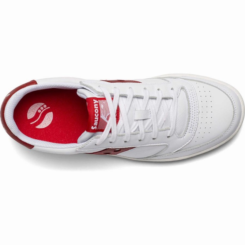 White / Red Saucony Jazz Court Men's Sneakers | Malaysia S93625-Z04