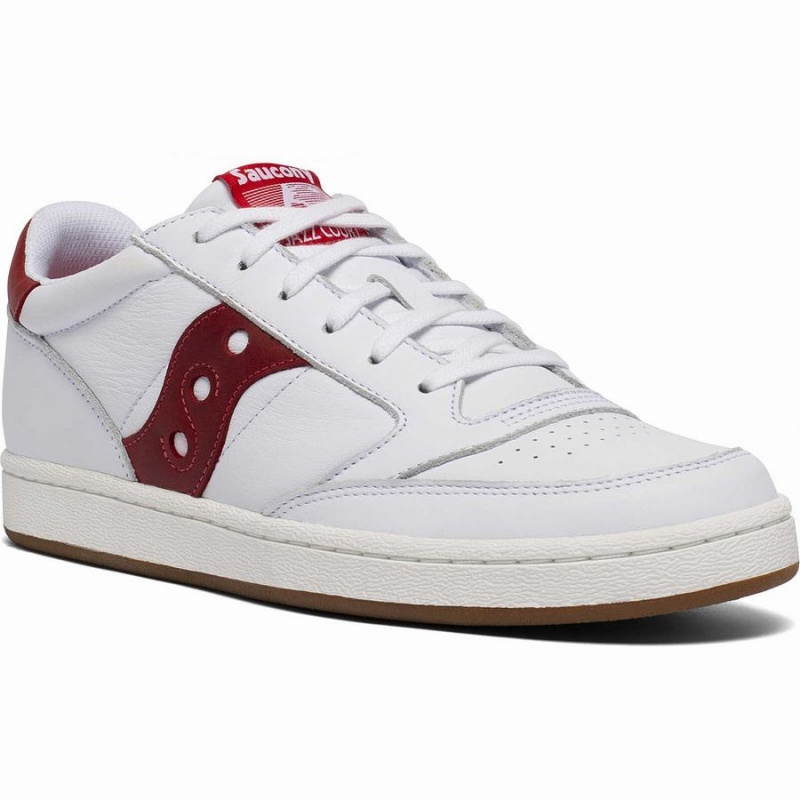 White / Red Saucony Jazz Court Men's Sneakers | Malaysia S93625-Z04