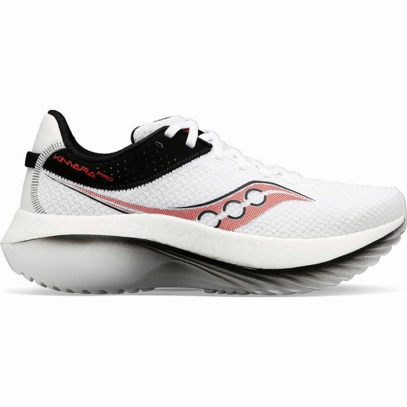 White / Red Saucony Kinvara Pro Men\'s Running Shoes | Malaysia S90253-L18