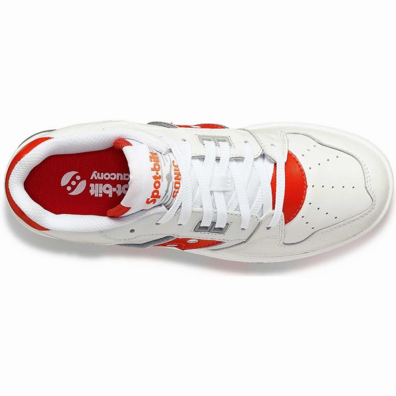 White / Red Saucony Spot-Bilt™ Sonic Low Women's Sneakers | Malaysia S62947-Q68