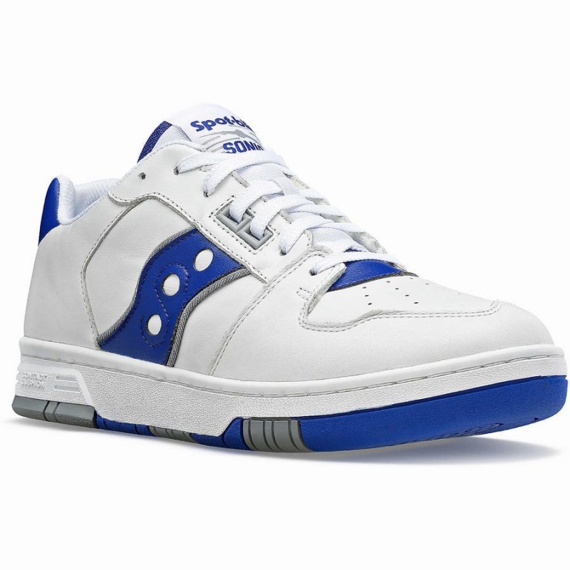 White / Royal Saucony Spot-Bilt™ Sonic Low Men's Sneakers | Malaysia S29460-U89