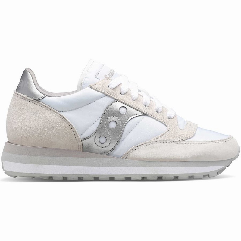 White / Silver Saucony Jazz Triple Women\'s Sneakers | Malaysia S27853-W08