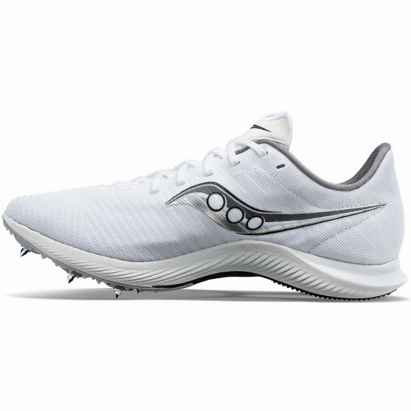 White / Silver Saucony Velocity MP Men's Track Spikes | Malaysia S96342-G14