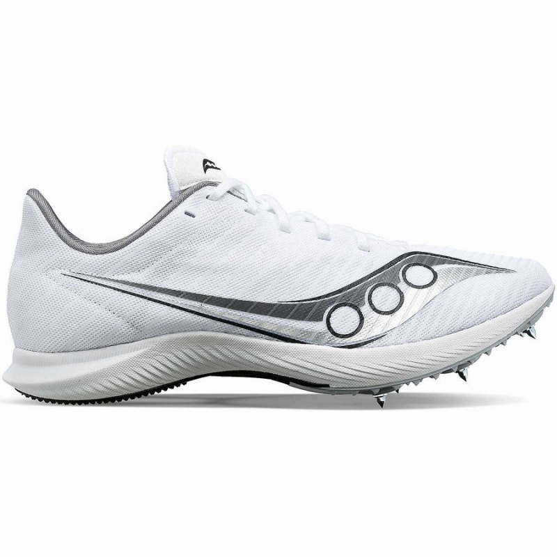 White / Silver Saucony Velocity MP Women\'s Track Spikes | Malaysia S38970-U40