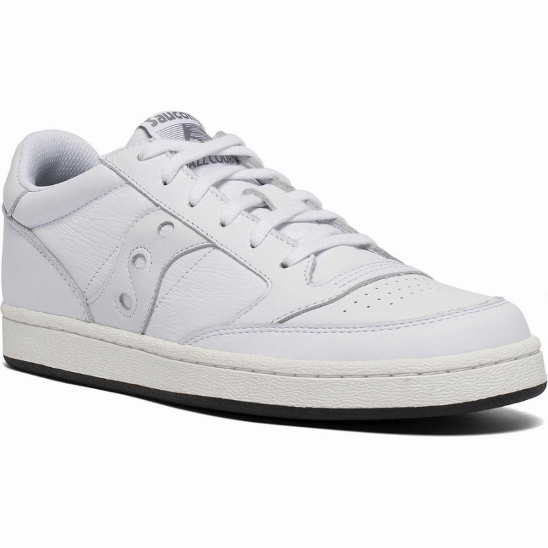 White / White Saucony Jazz Court Men's Sneakers | Malaysia S04817-R76