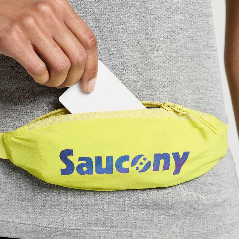 Yellow Saucony Outpace Run Belt Men's Belt Bags | Malaysia S24659-A58