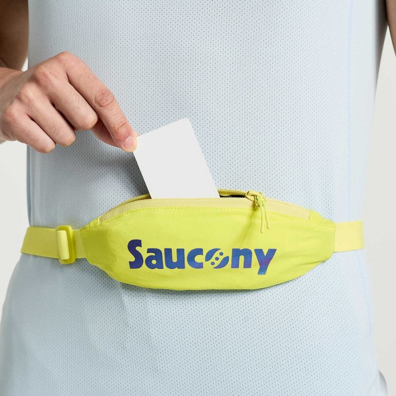 Yellow Saucony Outpace Run Belt Men's Belt Bags | Malaysia S24659-A58