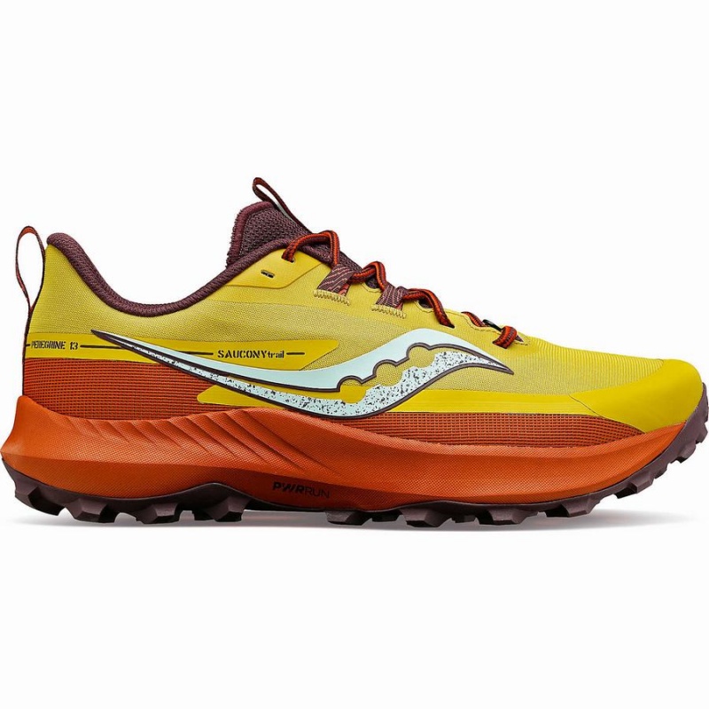 Yellow Saucony Peregrine 13 Men\'s Running Shoes | Malaysia S07836-Z04